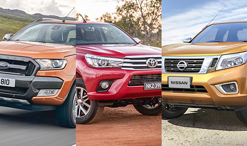 So sánh Ford Ranger, Toyota Hilux và Nissan Navara