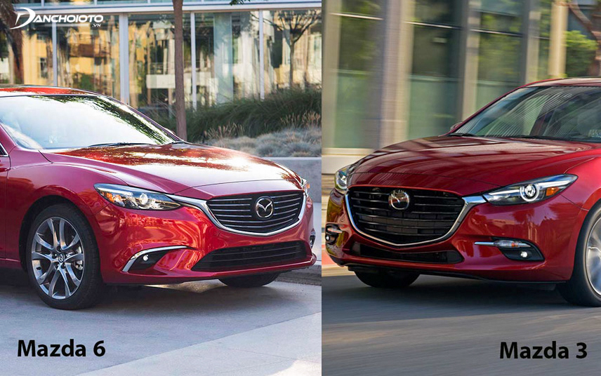 Ngoại hình của Mazda 3 và Mazda 6 khá tương đồng