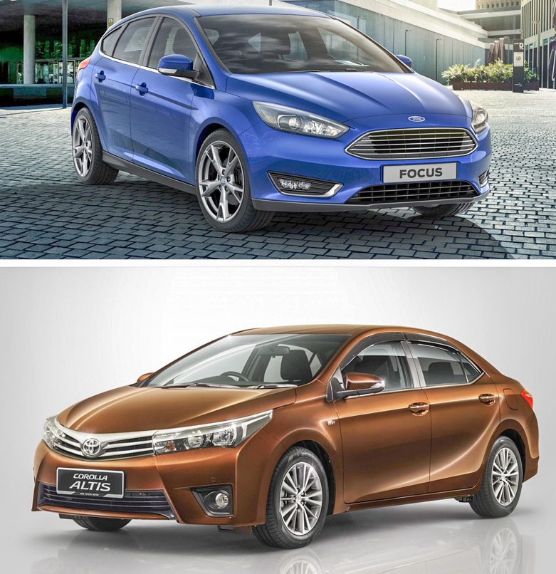 Chọn Ford Focus 2015 hay Toyota Corolla Altis 2015 khi mua xe cũ?