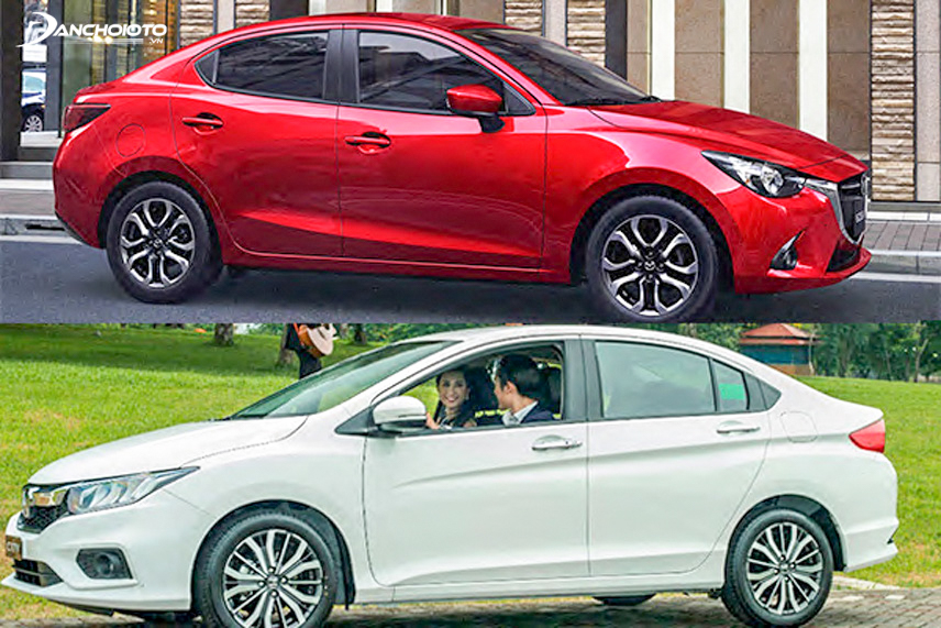 So sánh Honda City cũ và Mazda 2 cũ: 