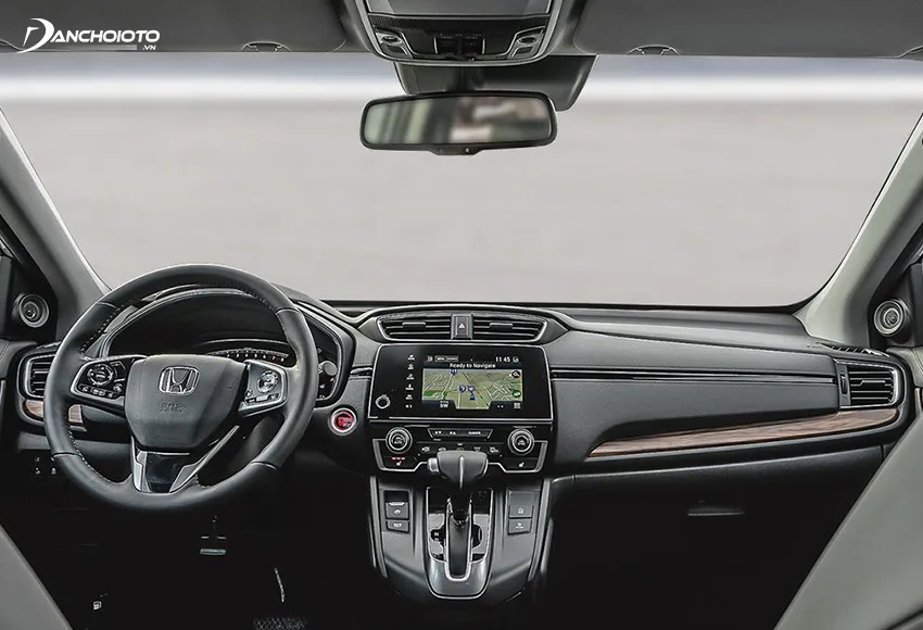 Nội thất Honda CRV 2023 không quá xuất sắc nhưng vẫn mang đến cảm giác hiện đại và cho trải nghiệm tiện nghi cao