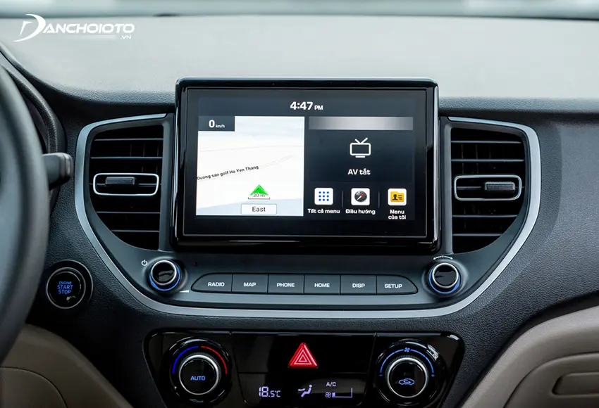 Hyundai Accent 2021 được nâng cấp lên màn hình giải trí 8 inch với giao diện mới