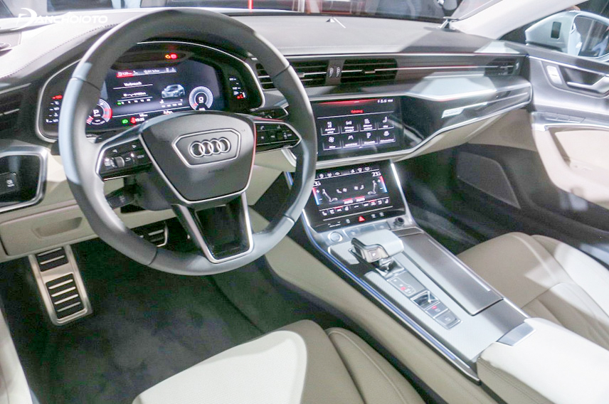 Audi A7 2019 được trang bị 2 màn hình kích thước lớn cho hệ thống giải trí