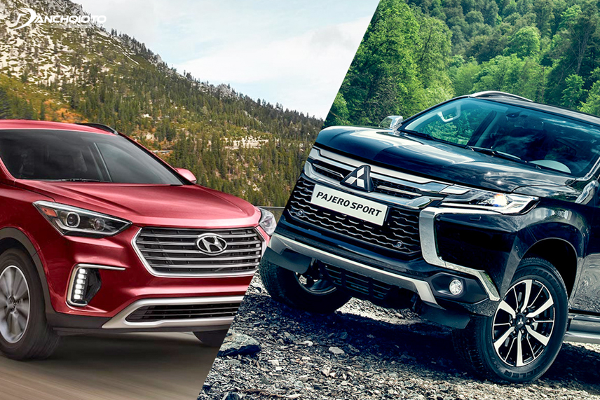 Hyundai Santafe 2018 và Mitsubishi Pajero Sport 2018