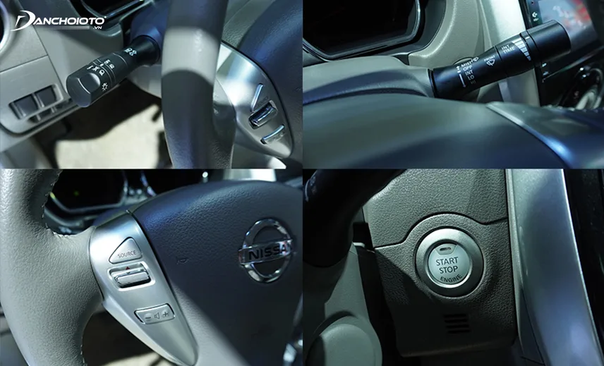 Các phím điều khiển trên vô lăng Nissan Sunny 2019 - 2020