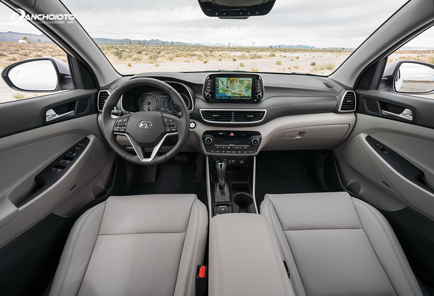 Thiết kế taplo Hyundai Tucson 2020 có nhiều điểm thay đổi mới mẻ và hiện đại hơn
