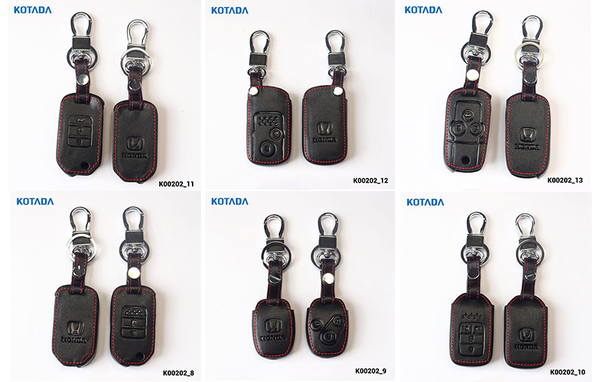 Leather car keys for Honda: City, Civic