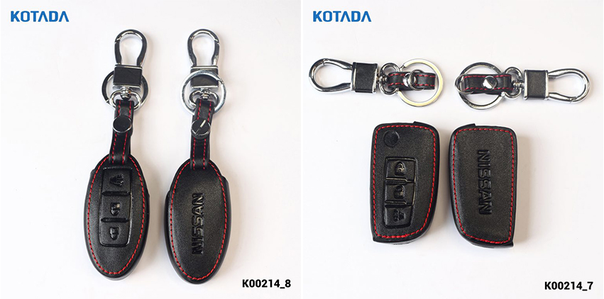 Leather car keys for Nissan