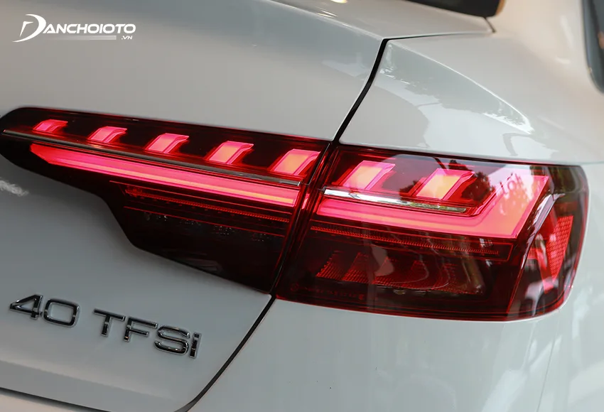 Đèn hậu LED Audi A4 2024 đổi mới thanh mảnh hơn, đồ hoạ khối bắt mắt