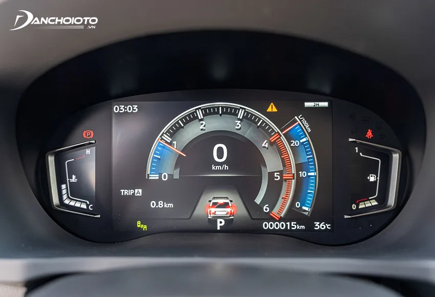 Mitsubishi Pajero Sport 2020 nâng cấp sử dụng đồng hồ kỹ thuật số với màn hình LCD 8 inch