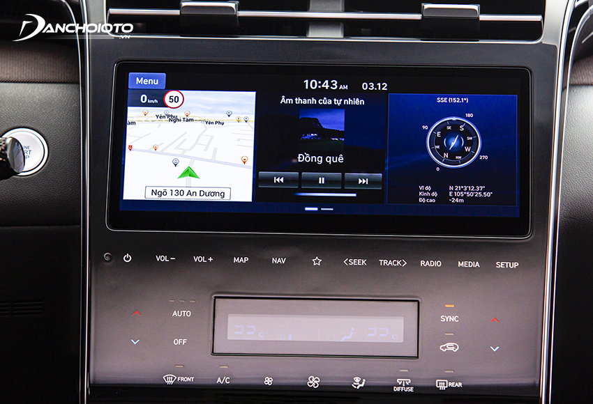 All New Hyundai Tucson được trang bị màn hình cảm ứng trung tâm 10.25inch