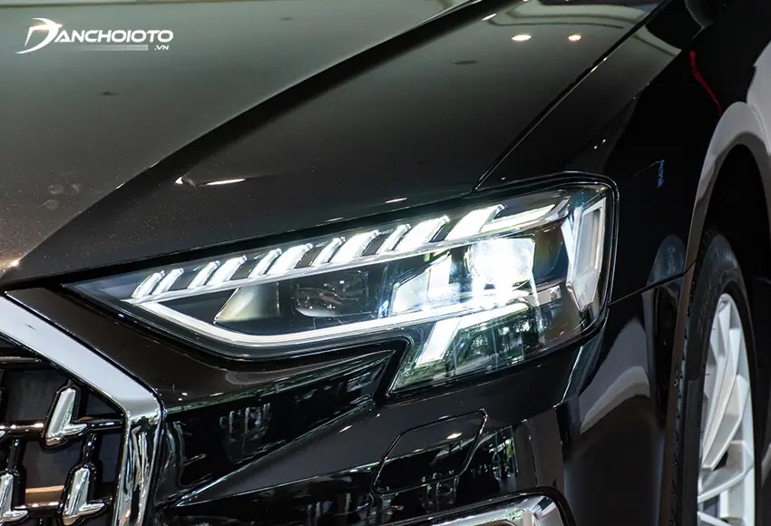 Audi A8L 2024 được trang bị hệ thống đèn pha LED matrix