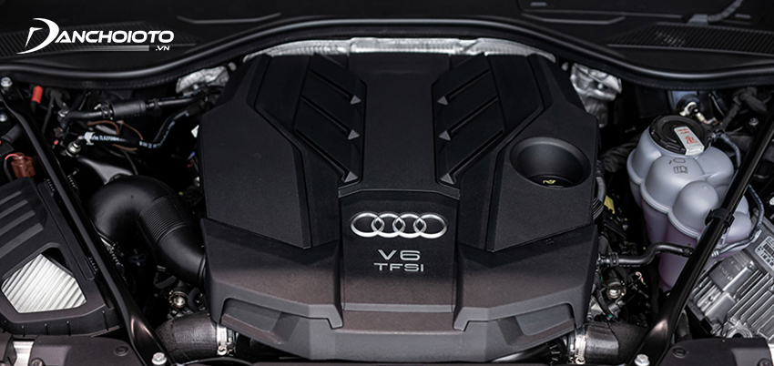 Audi A8L 2022 sử dụng động cơ xăng V6