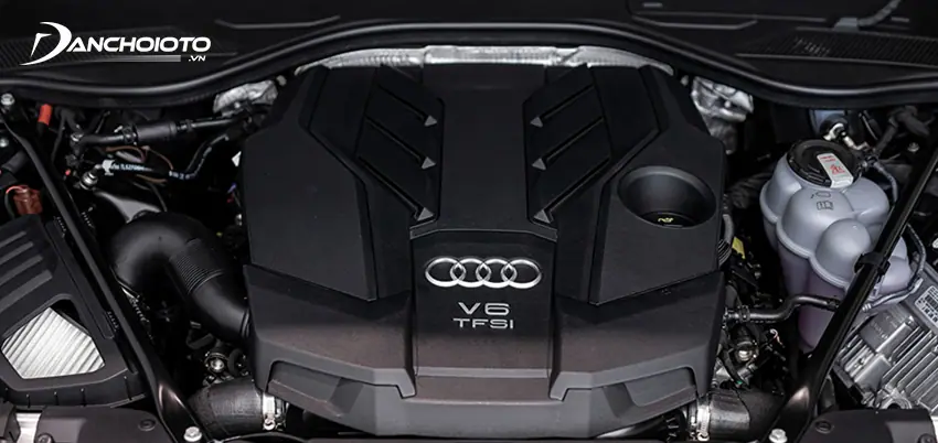 Audi A8L 2024 sử dụng động cơ xăng V6