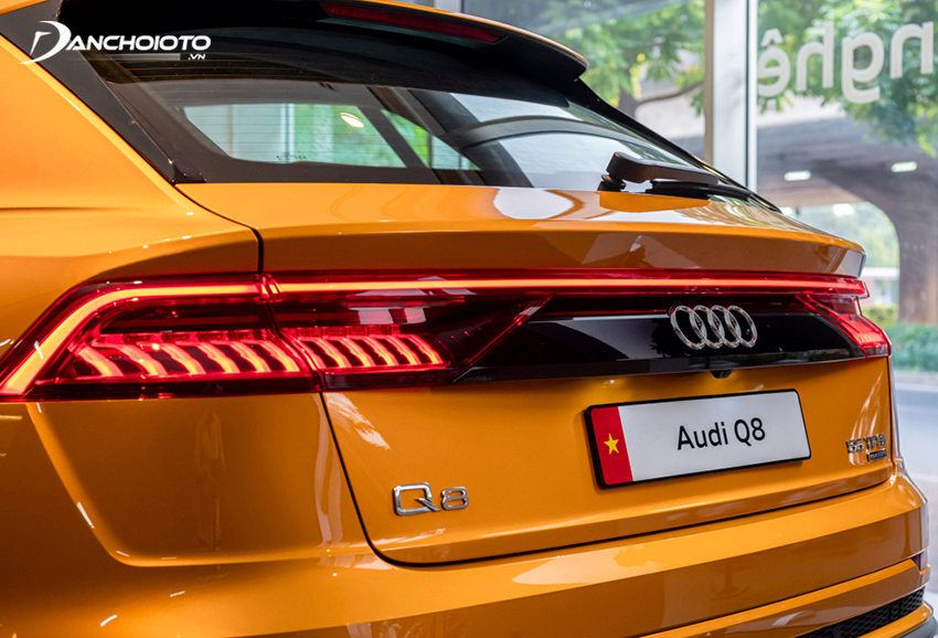 Cụm đèn hậu Audi Q8 2023 gọt dũa thanh mảnh hơn