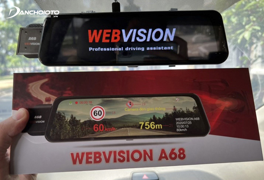Camera hành trình Webvision A68 có thể dễ dàng kết nối Wifi