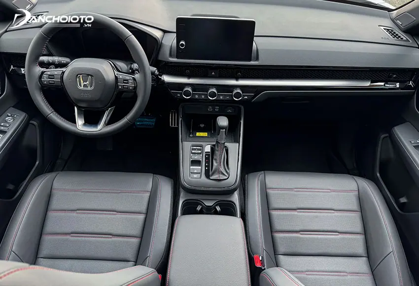 Nội thất của Honda CR-V 2024 sử dụng ngôn ngữ thiết kế tương tự như HR-V thế hệ mới