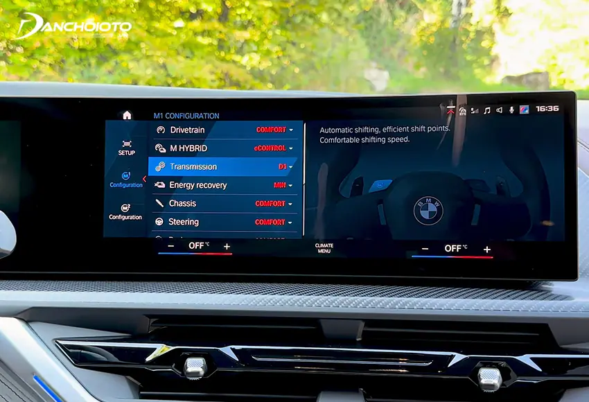 BMW XM 2024 sở hữu màn hình giải trí trung tâm 14,9 inch
