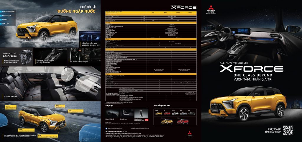 Kích thước và thông số Mitsubishi Xforce