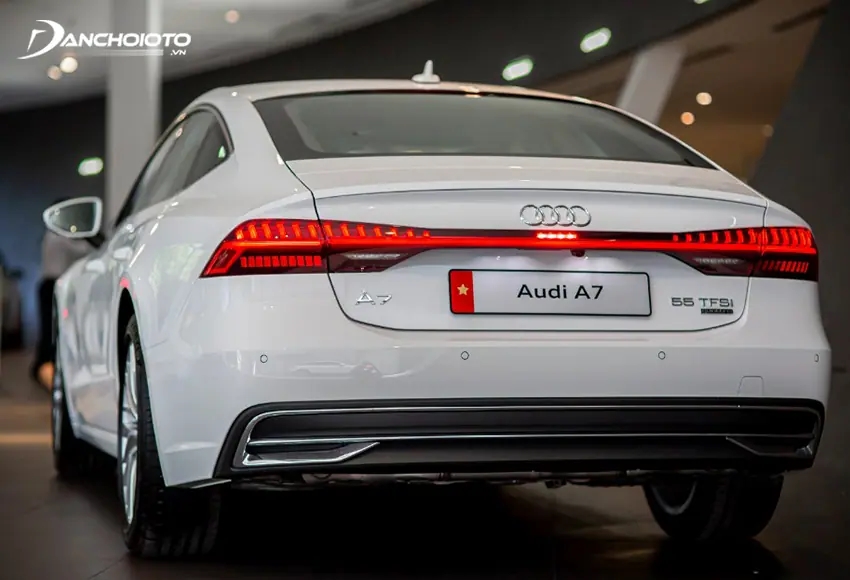 Đuôi xe Audi A7 Sportback như đoạn kết ấn tượng của tác phẩm nghệ thuật