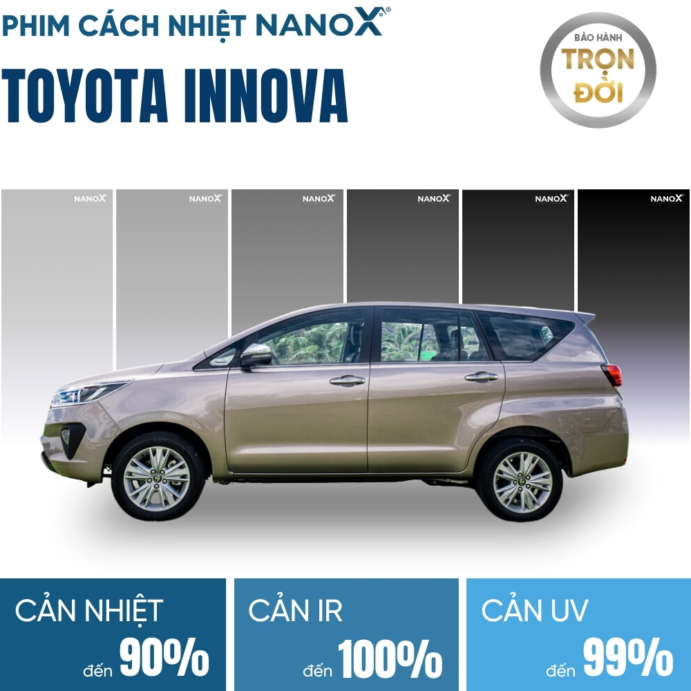 Dán phim cách nhiệt toyota Innova