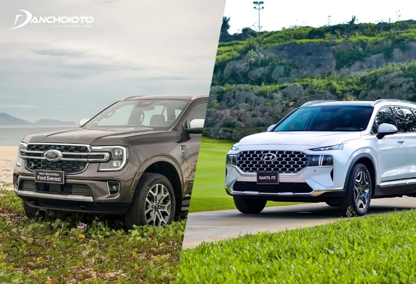 o sánh Ford Everest và Hyundai SantaFe