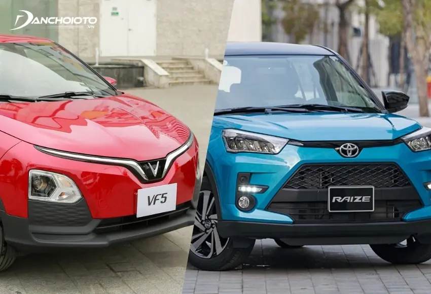So sánh Vinfast VF5 và Toyota Raize