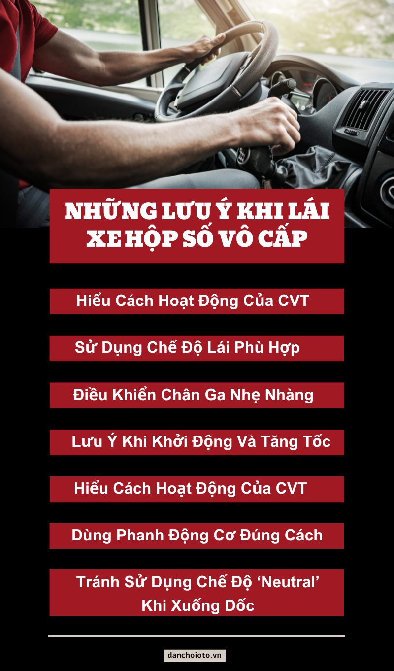 Những lưu ý khi lái xe hộp số vô cấp CVT 