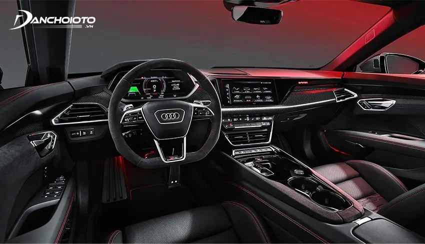 Khoang nội thất Audi E-tron GT sang trọng đầy đủ tiện nghi