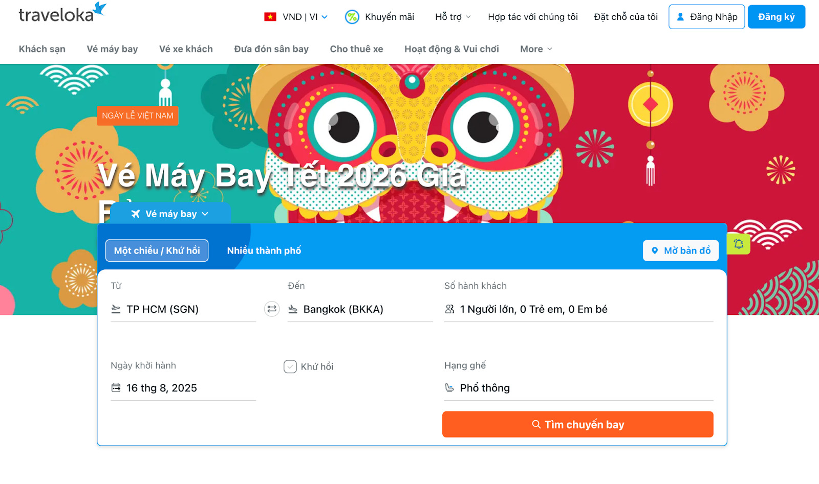 săn vé máy bay tết